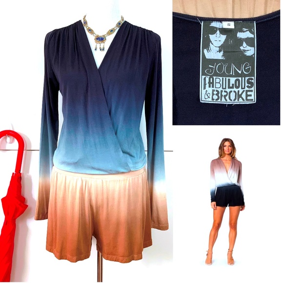 Young Fabulous & Broke Pants - Young Fabulous & Broke Ombre Romper S
